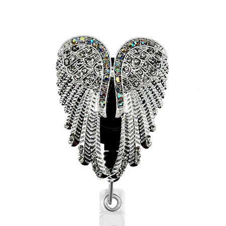 Glass Angel Clip-on Badge Reel or Phone Charm , Glass Bead Charm, Badge  Reel Dangle, ID Holder Beads, Bead Stitch Marker, Angel Badge Buddy 