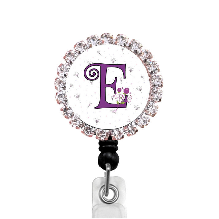 Sparkles Initial E2 ID Badge Reel