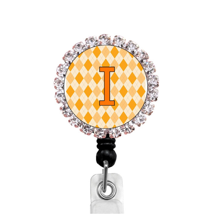 Sparkles Initial I2 ID Badge Reel