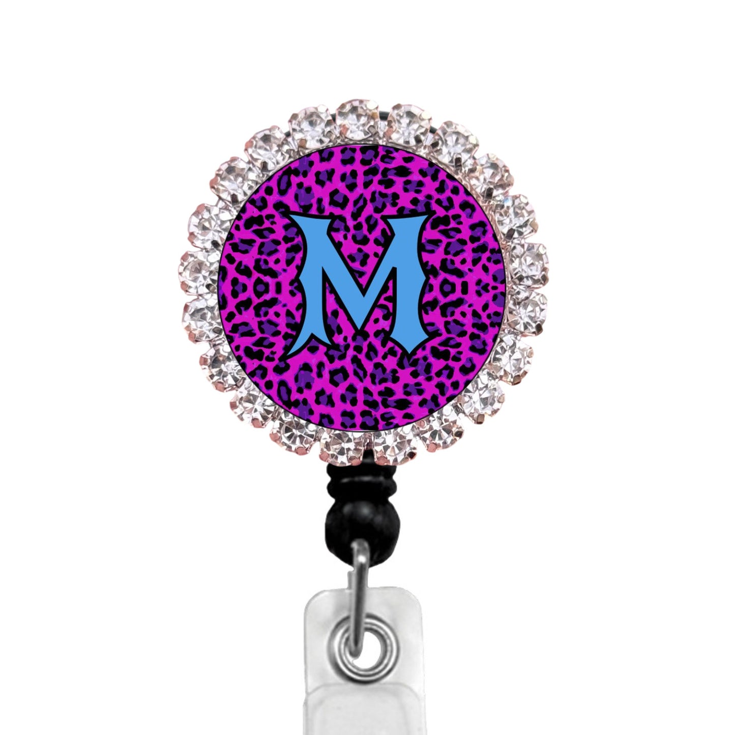 Sparkles Initial M2 ID Badge Reel