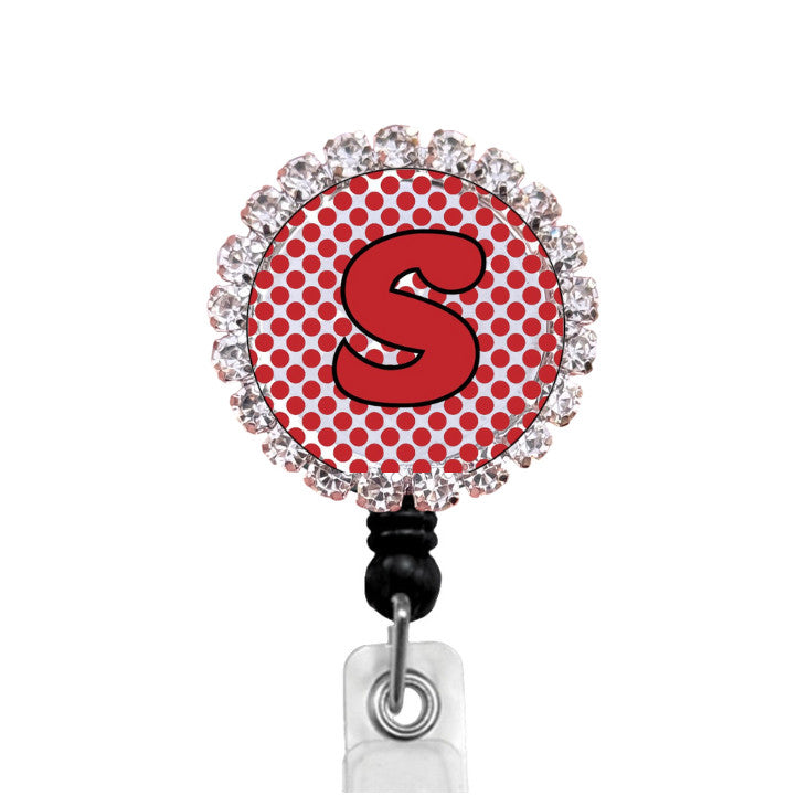 Sparkles Initial S2 ID Badge Reel