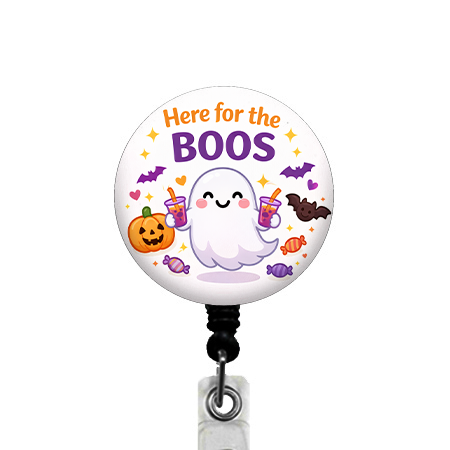 Here For The Boos ID Badge Reel