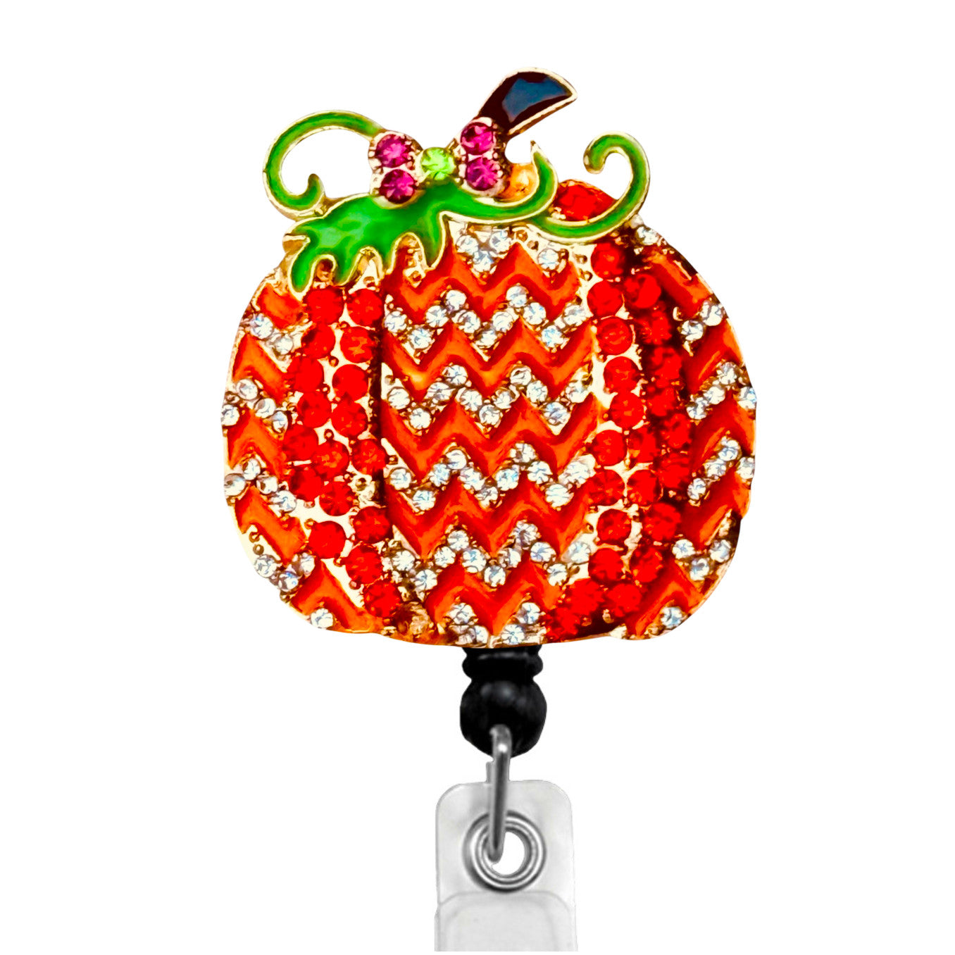 Fall Pumpkin ID Badge Reel