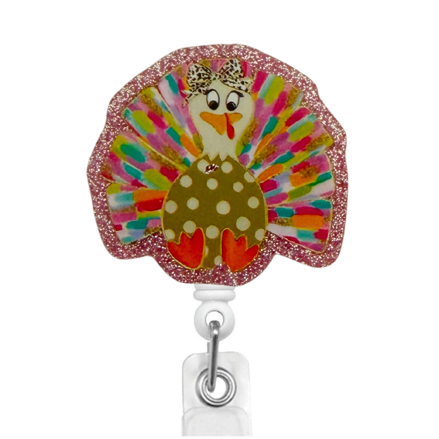 Dazzlers Pink Turkey ID Badge Reel