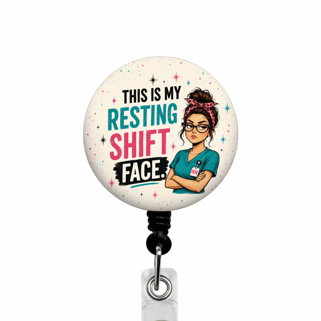 Resting Shift Face ID Badge Reel