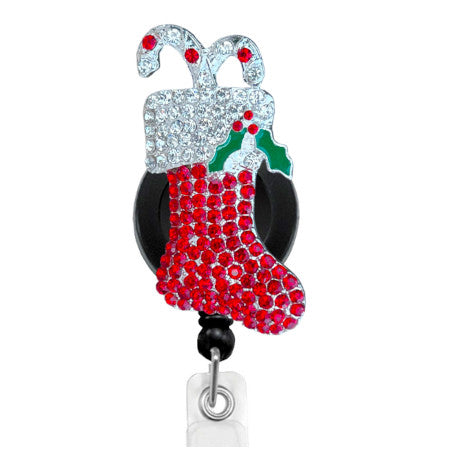 Christmas Stocking ID Badge Reel