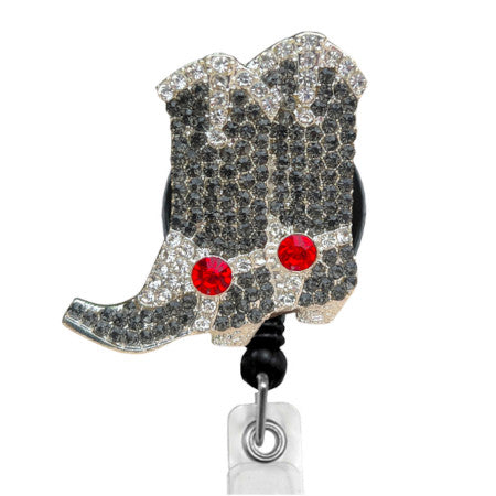 Cowgirl Boots ID Badge Reel