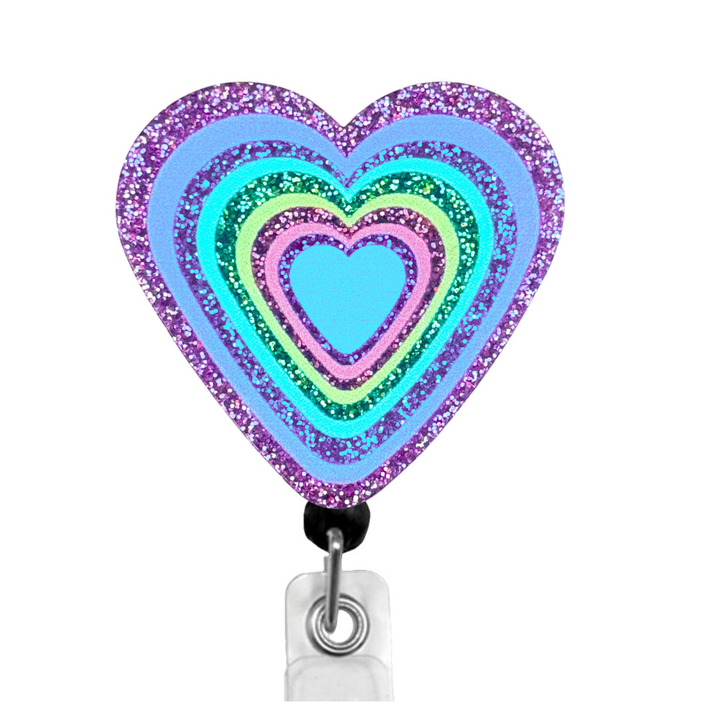 Dazzlers Ombre Heart ID Badge Reel