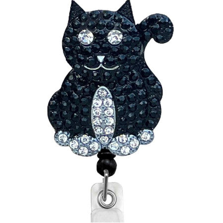 Black Cat ID Badge Reel