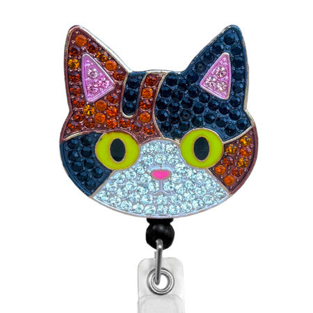 Calico Cat ID Badge Reel