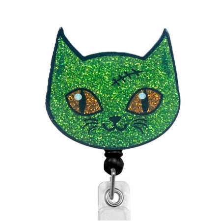 Dazzlers Green Cat ID Badge Reel - SassyBadge