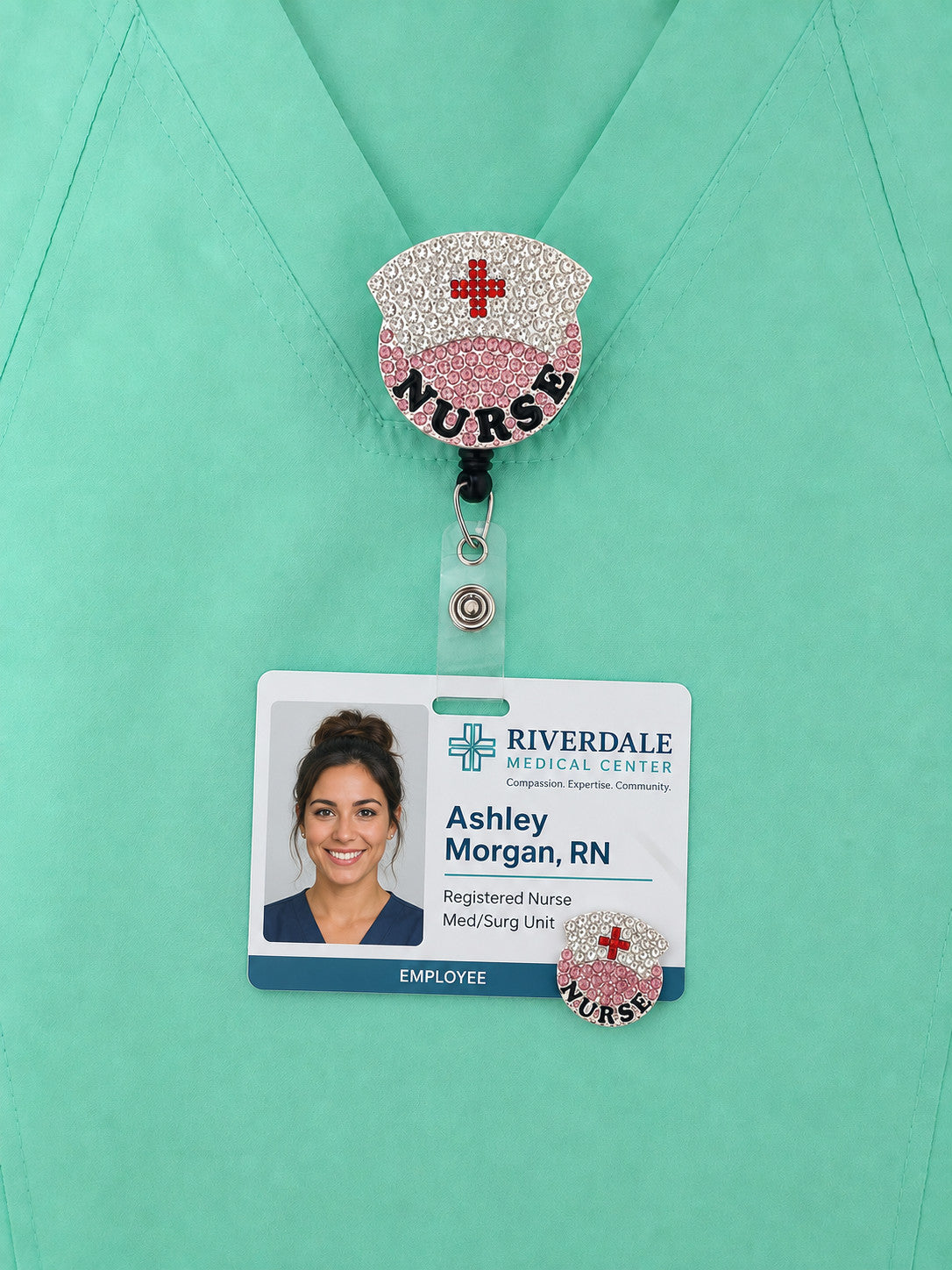 Nurse Hat ID Badge Reel