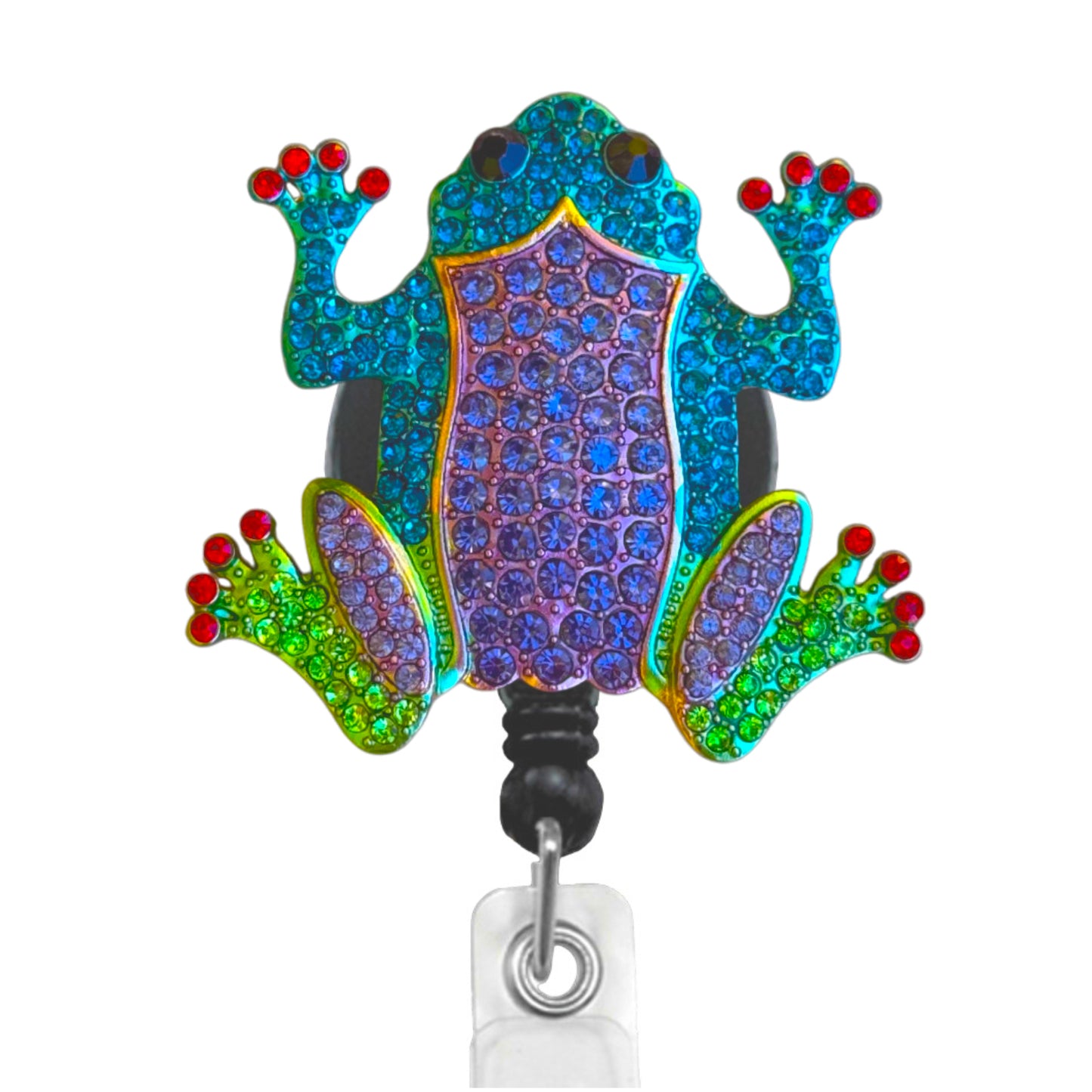 Purple Frog ID Badge Reel