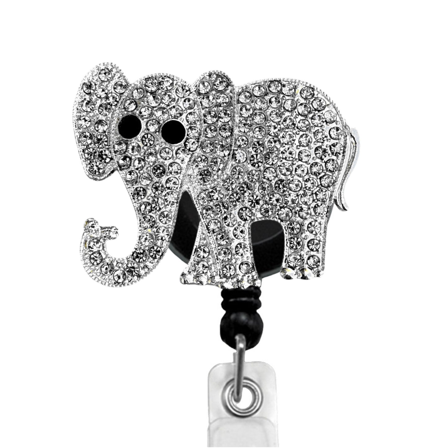 Silver Elephant ID Badge Reel