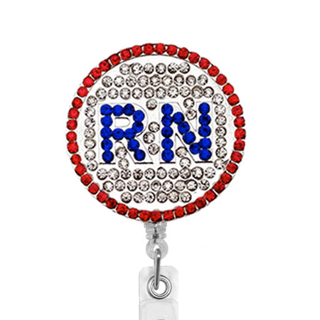 RN Rhinestones ID Badge Reel - SassyBadge