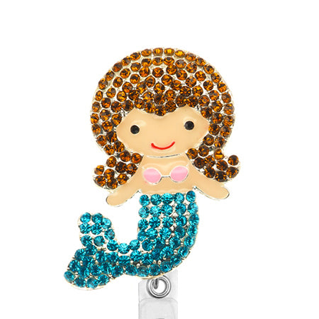 The Little Mermaid Inspired Badge Reel, Retractable Badge Reel, Disney  Badge Reel, Rhinestones, Alligator Clip