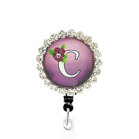 Sparkles Initial C1 ID Badge Reel