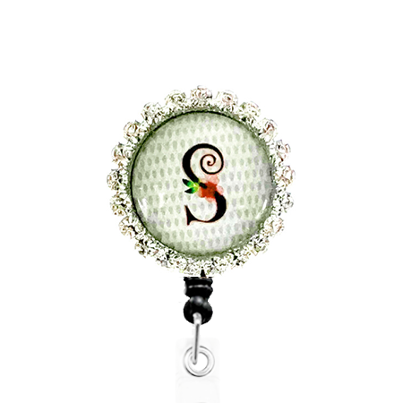 Sparkles Initial S1 ID Badge Reel