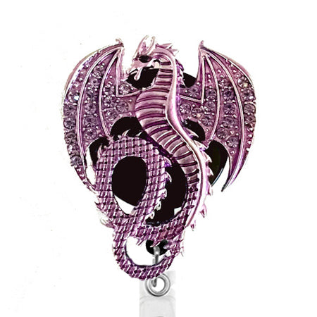 Purple Dragon ID Badge Reel - SassyBadge