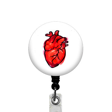 Anatomical Heart ID Badge Reel - SassyBadge