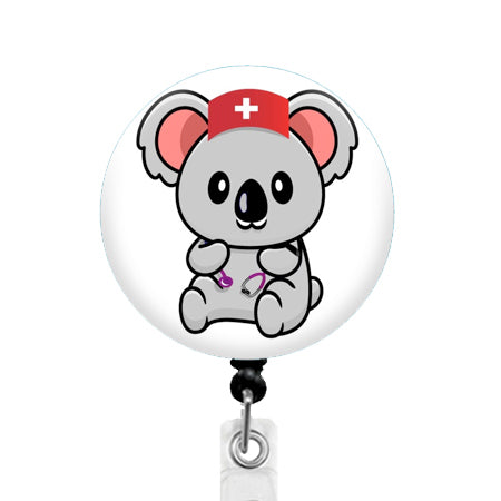 Whimsicals Koala Nurse ID Badge Reel