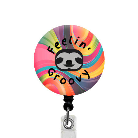 Feeling Groovy ID Badge Reel