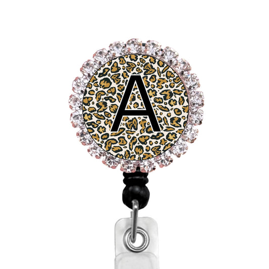 Sparkles Initial A2 ID Badge Reel
