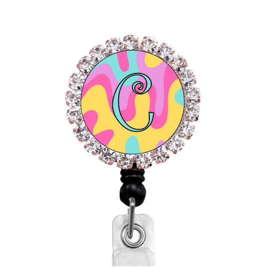 Sparkles Initial C2 ID Badge Reel