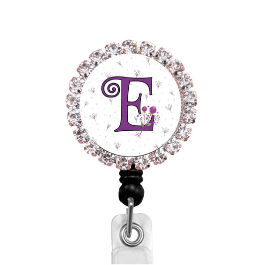Sparkles Initial E2 ID Badge Reel