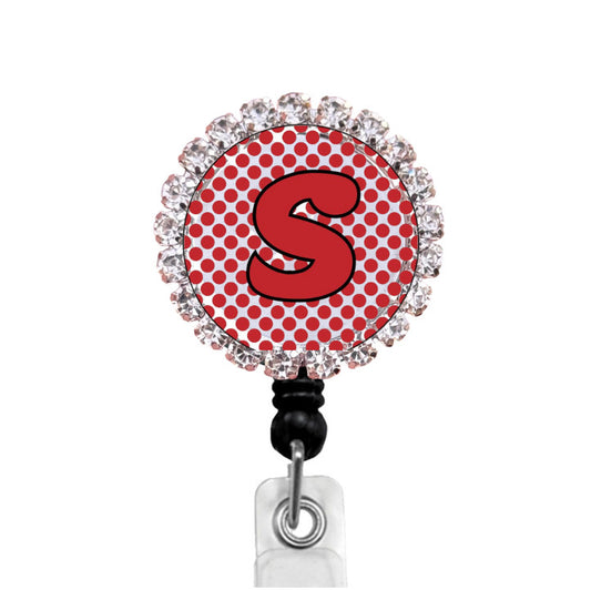 Sparkles Initial S2 ID Badge Reel