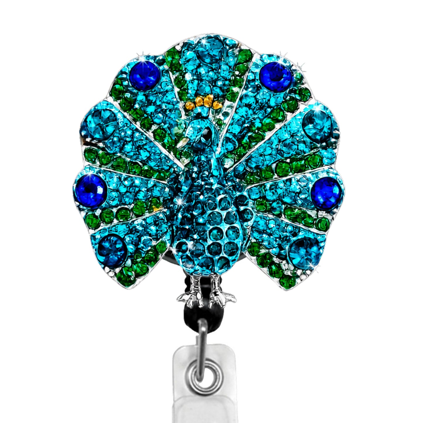 Peacock ID Badge Reel