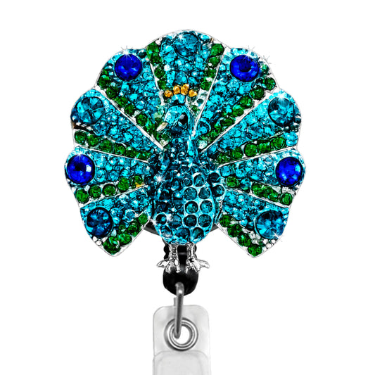 Peacock ID Badge Reel