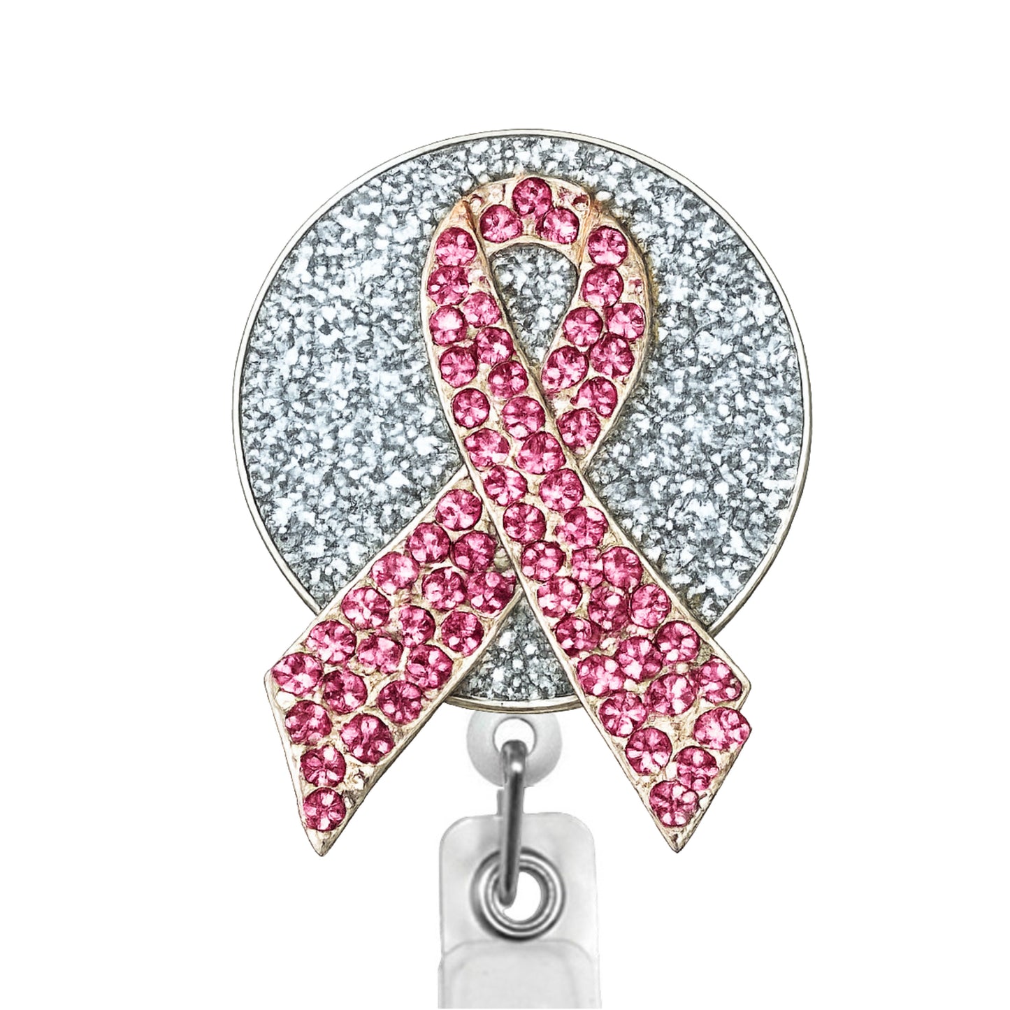 Pink Ribbon ID Badge Reel