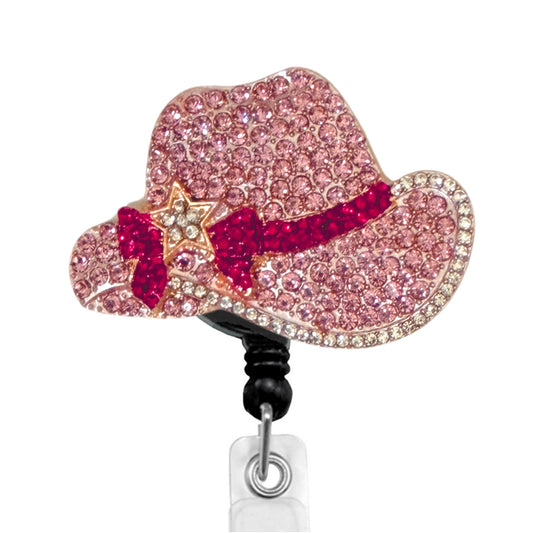Pink Hat ID Badge Reel