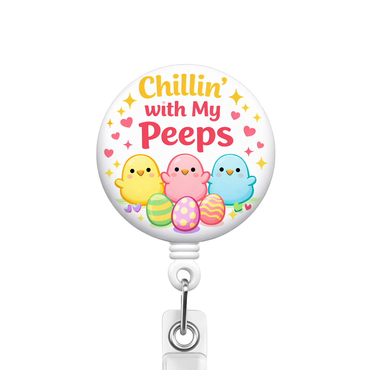Chillin With My Peeps ID Badge Reel