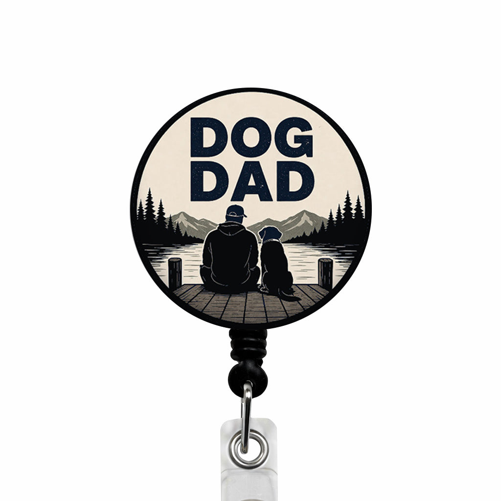 Dog Dad ID Badge Reel