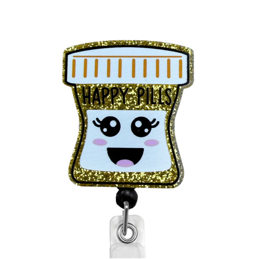 Dazzlers Happy Pills ID Badge Reel