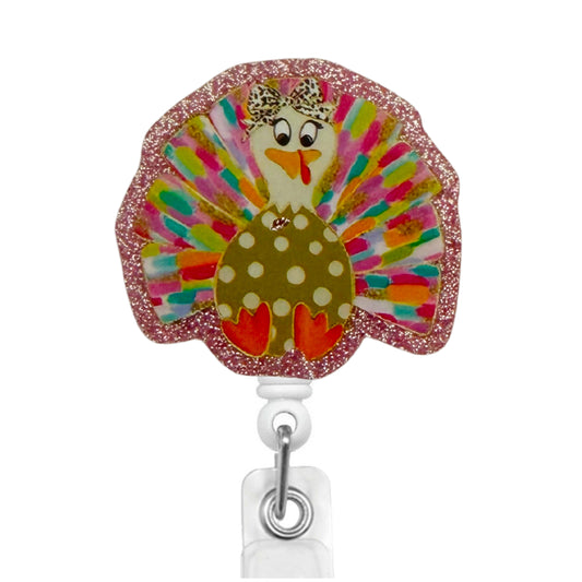 Dazzlers Pink Turkey ID Badge Reel