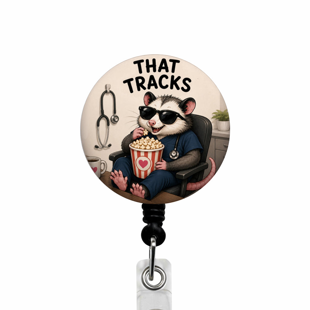That Tracks ID Badge Reel