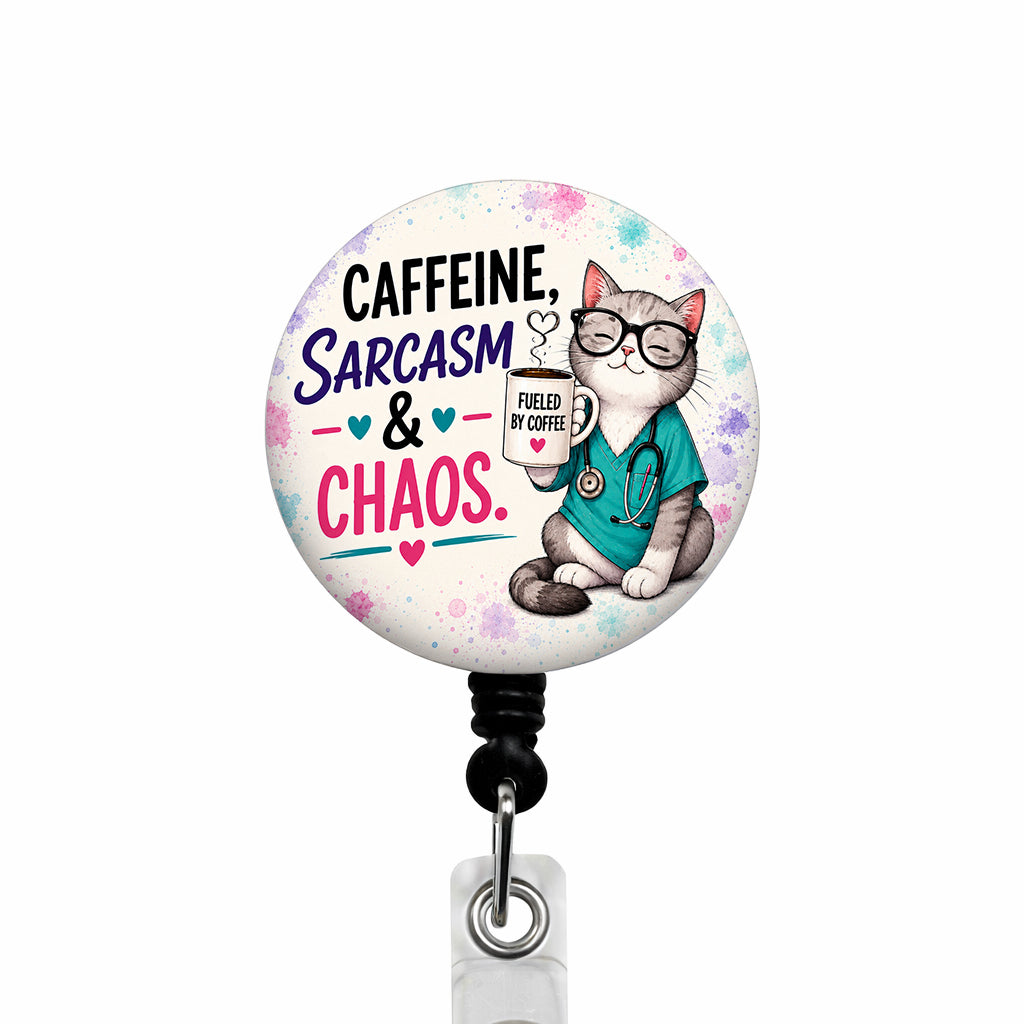 Caffeine & Sarcasm ID Badge Reel