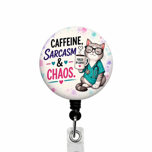 Caffeine & Sarcasm ID Badge Reel