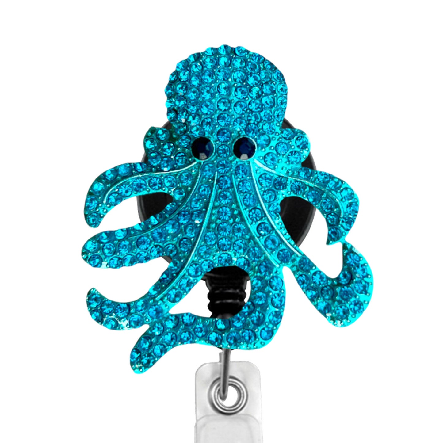 Blue Octopus ID Badge Reel