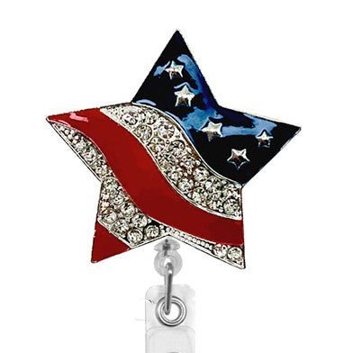 Patriotic Star ID Badge Reel