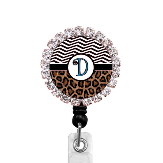 Sparkles Initial D1 ID Badge Reel