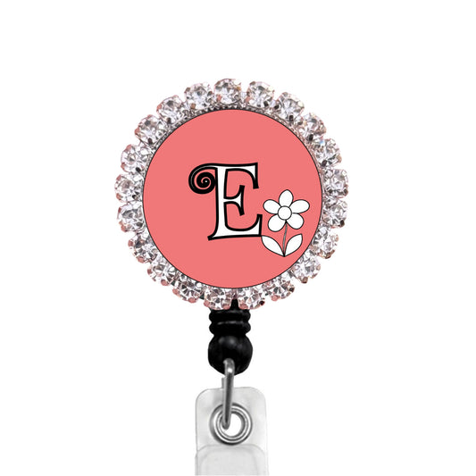 Sparkles Initial E1 ID Badge Reel
