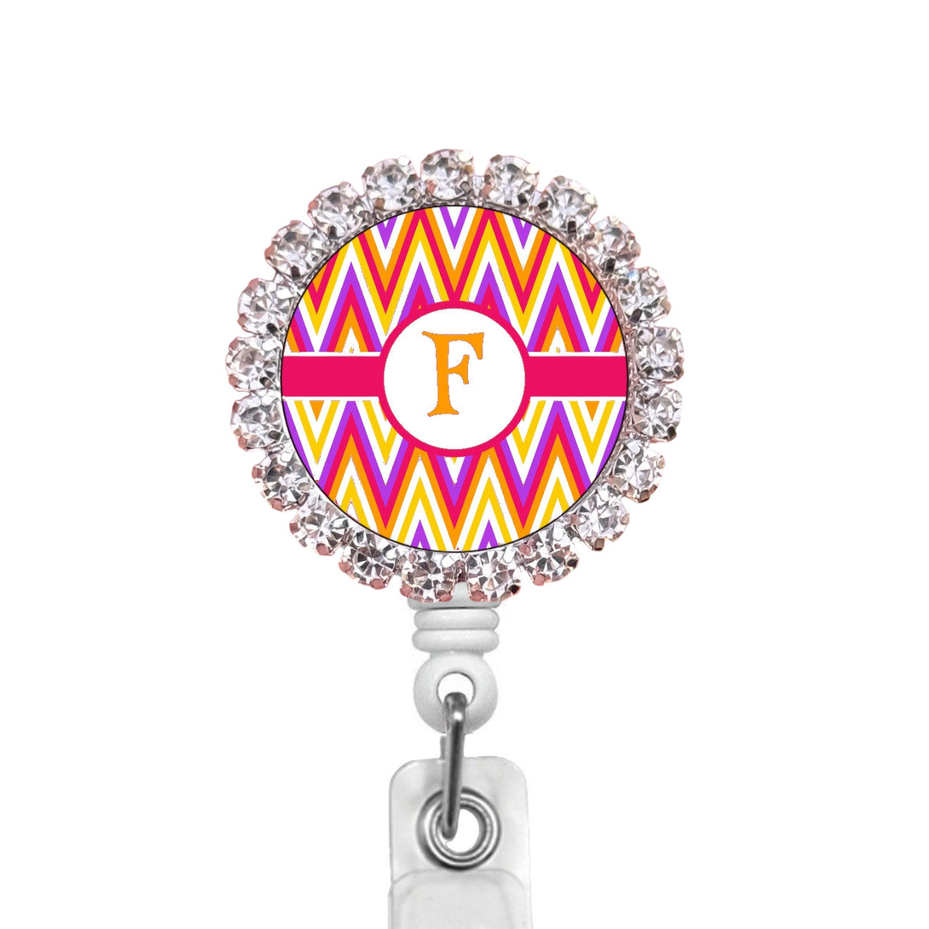 Sparkles Initial F1 ID Badge Reel