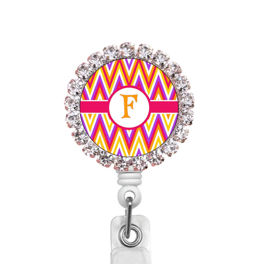 Sparkles Initial F1 ID Badge Reel