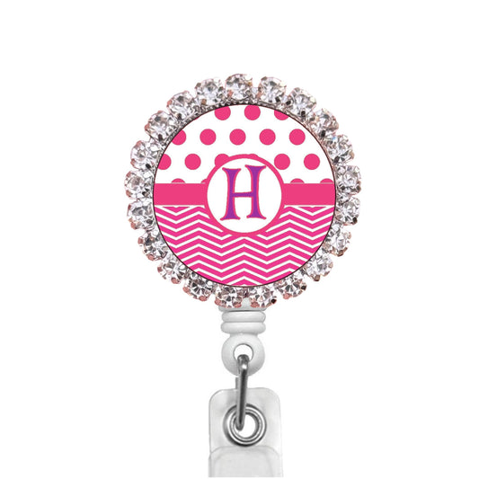 Sparkles Initial H1 ID Badge Reel