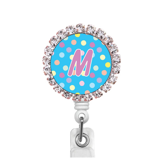 Sparkles Initial M1 ID Badge Reel