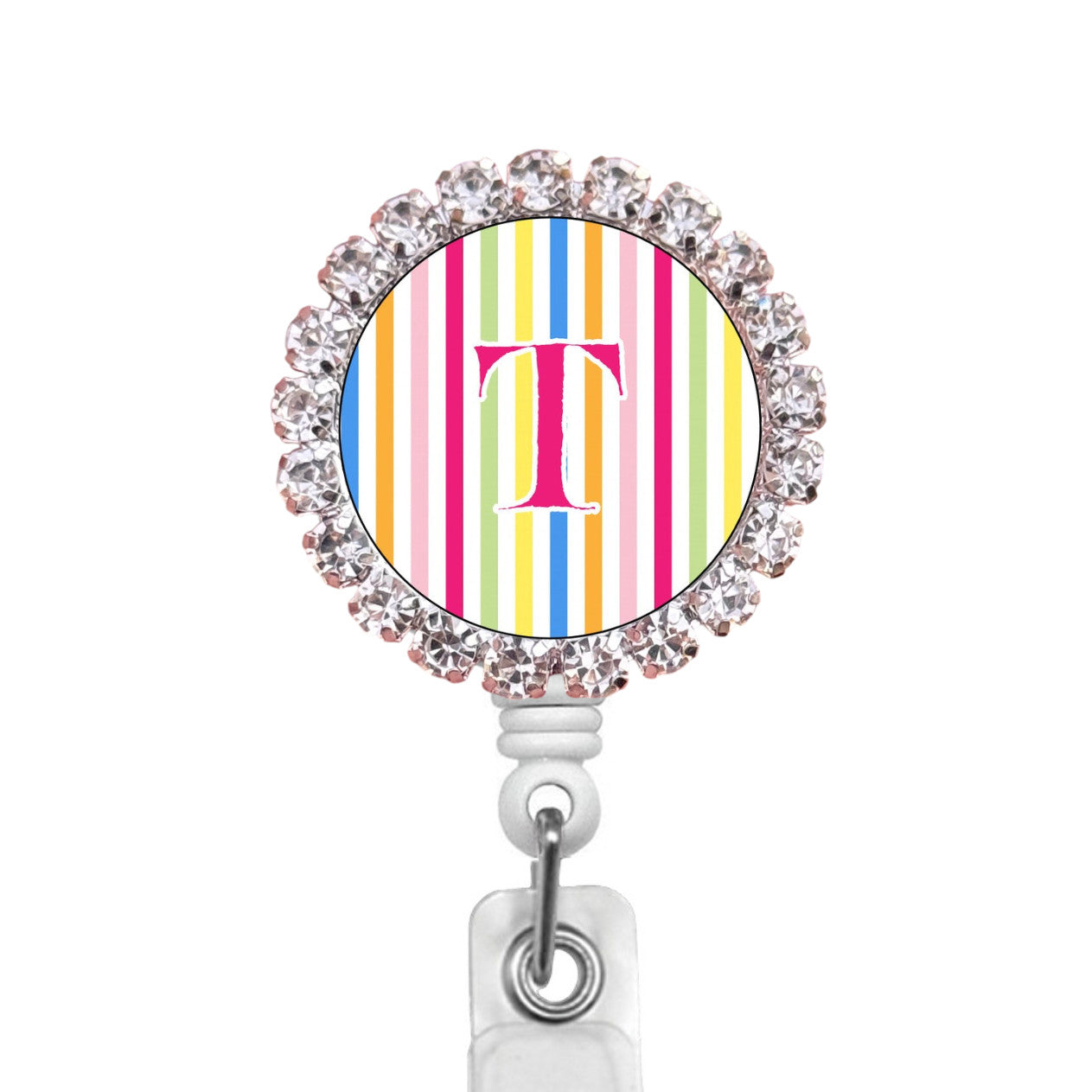 Sparkles Initial T1 ID Badge Reel